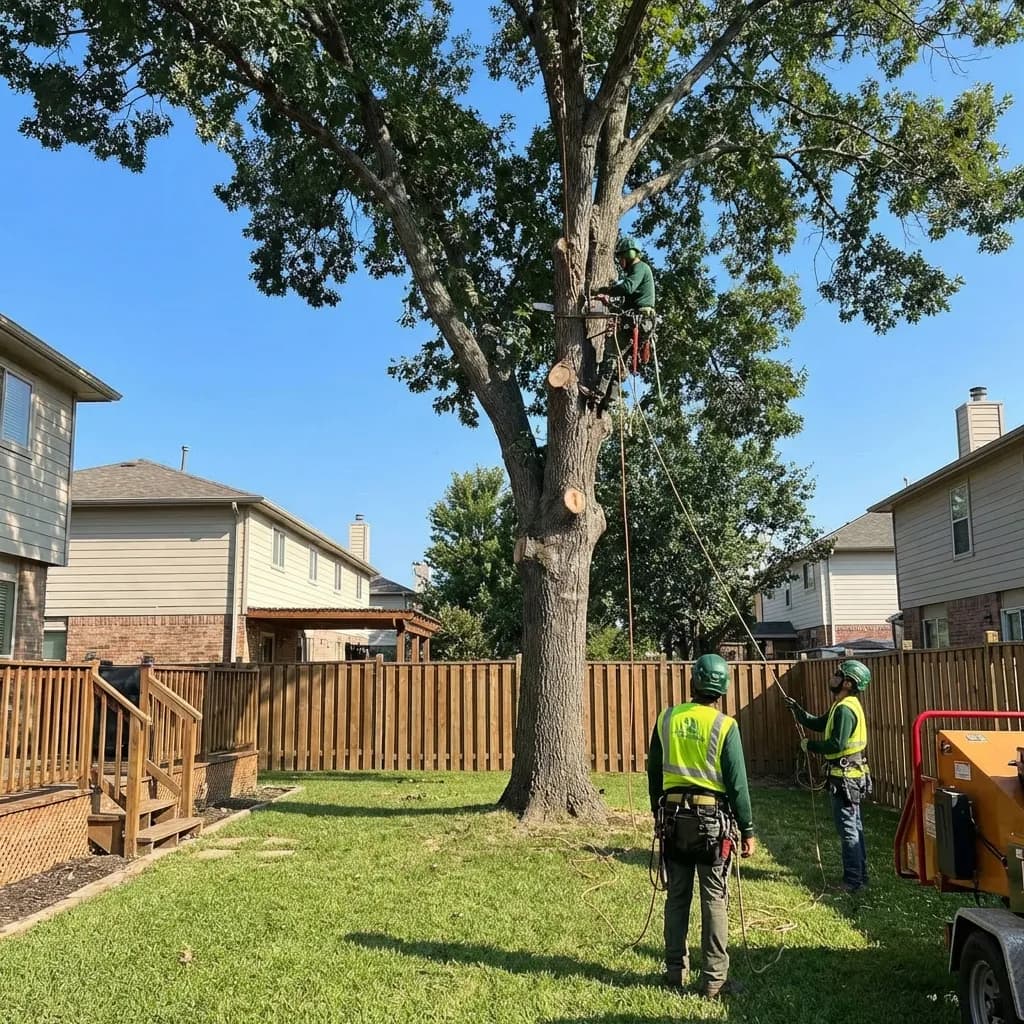 Tree Service Champs crew removing a hazardous tree
